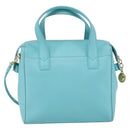 Christian Dior Micro bag Hand Bag Leather 2way Light Blue Gold Auth 154733-2