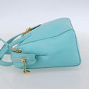Christian Dior Micro bag Hand Bag Leather 2way Light Blue Gold Auth 154733-3