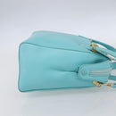 Christian Dior Micro bag Hand Bag Leather 2way Light Blue Gold Auth 154733-4