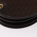 Christian Dior Trotter Canvas Shoulder Bag Brown Gold Auth 154734-11