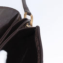 Christian Dior Trotter Canvas Shoulder Bag Brown Gold Auth 154734-18