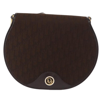 Christian Dior Trotter Canvas Shoulder Bag Brown Gold Auth 154734 - 0