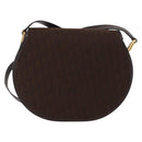 Christian Dior Trotter Canvas Shoulder Bag Brown Gold Auth 154734-3