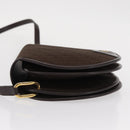 Christian Dior Trotter Canvas Shoulder Bag Brown Gold Auth 154734-5