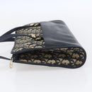 Christian Dior Trotter Canvas Hand Bag Navy Gold Auth 154735-3