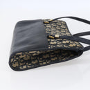 Christian Dior Trotter Canvas Hand Bag Navy Gold Auth 154735-4