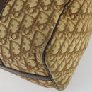 Christian Dior Trotter Canvas Boston Bag Beige Gold Auth 154736-15