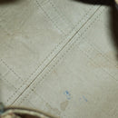 Christian Dior Trotter Canvas Boston Bag Beige Gold Auth 154736-11
