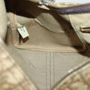 Christian Dior Trotter Canvas Boston Bag Beige Gold Auth 154736-17