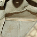 Christian Dior Trotter Canvas Boston Bag Beige Gold Auth 154736-18