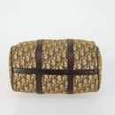 Christian Dior Trotter Canvas Boston Bag Beige Gold Auth 154736-5