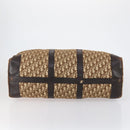 Christian Dior Trotter Canvas Boston Bag Beige Gold Auth 154737-10