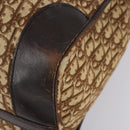 Christian Dior Trotter Canvas Boston Bag Beige Gold Auth 154737-12