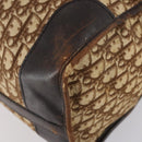 Christian Dior Trotter Canvas Boston Bag Beige Gold Auth 154737-14