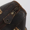 Christian Dior Trotter Canvas Boston Bag Beige Gold Auth 154737-16