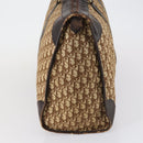 Christian Dior Trotter Canvas Boston Bag Beige Gold Auth 154737-4