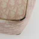 Christian Dior Trotter Canvas Romantic Chain Bag PVC Pink Silver Auth 154738-12