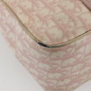 Christian Dior Trotter Canvas Romantic Chain Bag PVC Pink Silver Auth 154738-13