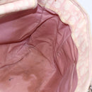 Christian Dior Trotter Canvas Romantic Chain Bag PVC Pink Silver Auth 154738-17