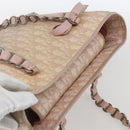 Christian Dior Trotter Canvas Romantic Chain Bag PVC Pink Silver Auth 154738-6