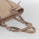 Christian Dior Trotter Canvas Romantic Chain Bag PVC Pink Silver Auth 154738-7