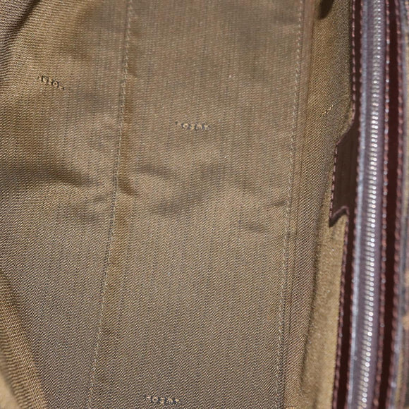 FENDI Zucca Canvas Mamma Baguette Shoulder Bag Black Brown Silver Auth 154739