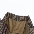 FENDI Zucca Canvas Mamma Baguette Shoulder Bag Black Brown Silver Auth 154739-22