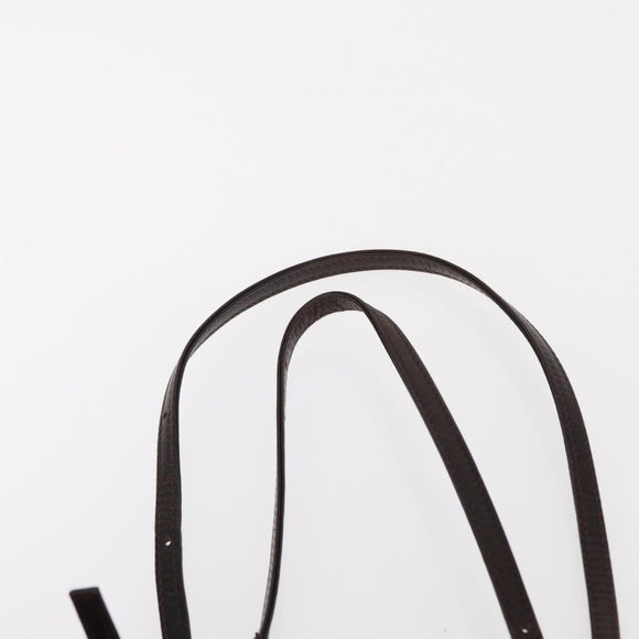 FENDI Zucca Canvas Mamma Baguette Shoulder Bag Black Brown Silver Auth 154739