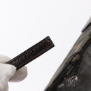 FENDI Zucca Canvas Mamma Baguette Shoulder Bag Black Brown Silver Auth 154739-7