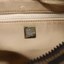 FENDI Zucca Canvas Vanity Hand Bag Black Brown gold Auth 154740-14