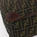 FENDI Zucca Canvas Hand Bag Black Brown Auth 154741-14
