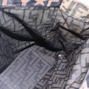 FENDI Zucca Canvas Hand Bag Black Brown Auth 154741-17