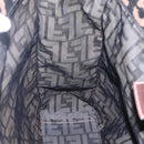 FENDI Zucca Canvas Hand Bag Black Brown Auth 154741-18