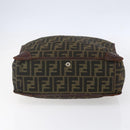 FENDI Zucca Canvas Hand Bag Black Brown Auth 154741-5