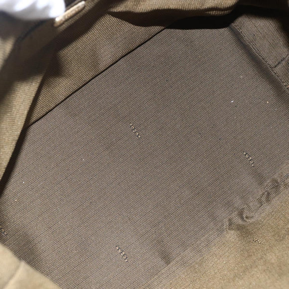 FENDI Zucca Canvas Vanity Hand Bag Black Brown gold Auth 154743