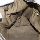 FENDI Zucca Canvas Vanity Hand Bag Black Brown gold Auth 154743-20