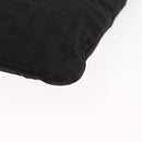 FENDI Zucca Canvas Shoulder Bag Black Silver Auth 154744-17