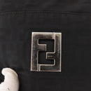 FENDI Zucca Canvas Shoulder Bag Black Silver Auth 154744-18