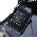 FENDI Zucca Canvas Shoulder Bag Black Silver Auth 154744-10