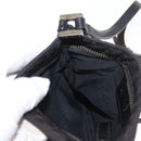 FENDI Zucca Canvas Shoulder Bag Black Silver Auth 154744-21