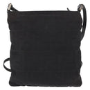 FENDI Zucca Canvas Shoulder Bag Black Silver Auth 154744-2