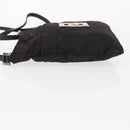 FENDI Zucca Canvas Shoulder Bag Black Silver Auth 154744-4