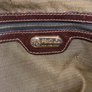 FENDI Zucca Canvas Vanity Hand Bag Black Brown gold Auth 154745-17