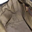 FENDI Zucca Canvas Vanity Hand Bag Black Brown gold Auth 154745-21