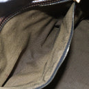 FENDI Zucca Canvas Vanity Hand Bag Black Brown gold Auth 154745-22