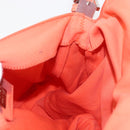 FENDI Mamma Baguette Shoulder Bag Nylon Orange Silver Auth 154746-20