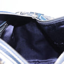 FENDI Zucchino Canvas Boston Bag Navy Silver Auth 154748-18