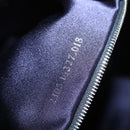 FENDI Zucchino Canvas Boston Bag Navy Silver Auth 154748-22