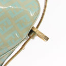 FENDI Zucchino Canvas Mamma Baguette Bag PVC Gold Light Green Auth 154750-17