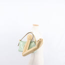 FENDI Zucchino Canvas Mamma Baguette Bag PVC Gold Light Green Auth 154750-25